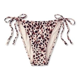 NWT Animal Print Bikini Bottoms Adjustable Side Tie Swim Suit Size 1X